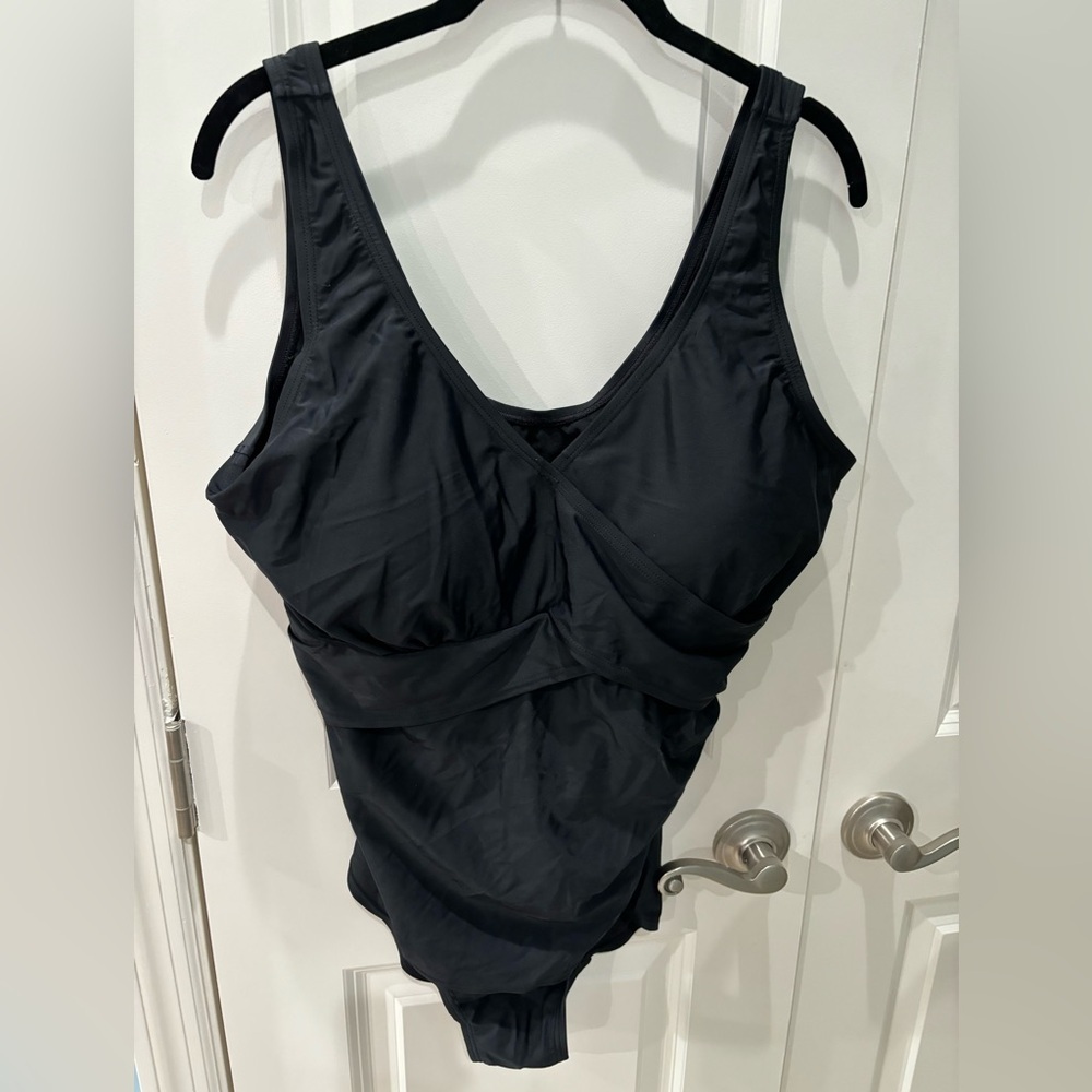 Ellos Black One Piece Swimsuit 20W